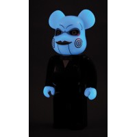 Bearbrick x SAW Doll Glow In The Dark Version 400% Black