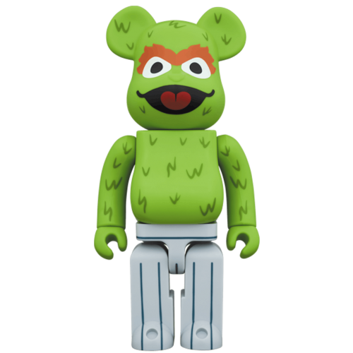 Оригинальная большая фигурка Bearbrick x Sesame Street Oscar The Grouch 1000% Multi - 70см