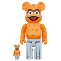 Набор фигурок (7см и 28см) Bearbrick x Sesame Street Oscar the Grouch (The Original Orange Fur Ver.) 100% & 400% Set