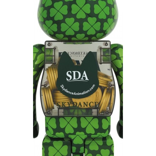 Оригинальная большая фигурка Bearbrick x Skydance Animations Luck 1000% - 70см