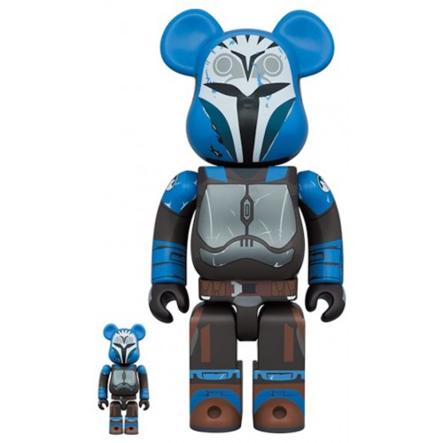 Оригинальный набор фигурок Bearbrick x Star Wars Bo-Katan Kryze (The Mandalorian Ver.) 100% & 400% Set - 7см и 28см