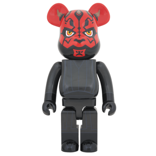 Оригинальная большая фигурка Bearbrick x Star Wars Darth Maul 1000% Black - 70см