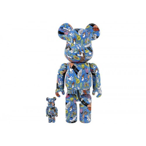 Набор из двух фигурок Bearbrick x Steven Harrington "Magic Hour" 100% & 400% Set - 7см и 28см.