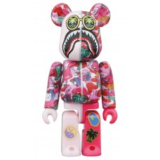 Bearbrick x Steven Harrington x BAPE Shark 100% & 400% Set Pink Camo