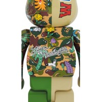 Bearbrick x Steven Harrington x BAPE Shark 1000% Green Camo