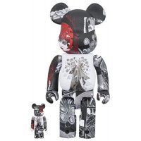 Набор фигурок (7см и 28см) Bearbrick x SYTE x Junji Ito Uzumaki 100% & 400% Set
