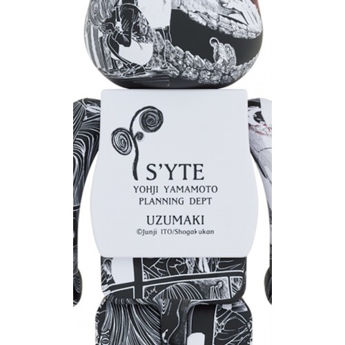 Оригинальная большая фигурка Bearbrick x SYTE x Junji Ito Uzumaki 1000% - 70см