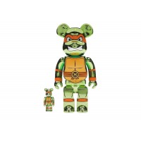 Bearbrick x Teenage Mutant Ninja Turtles Michelangelo 100% & 400% Set