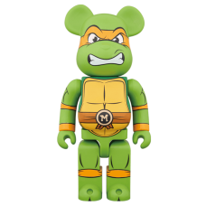 Большая фигурка (70см) Bearbrick x Teenage Mutant Ninja Turtles Michelangelo 1000% Multi