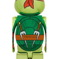 Bearbrick x Teenage Mutant Ninja Turtles Raphael Chrome 1000%