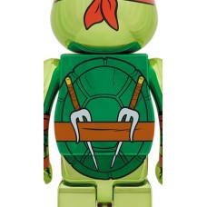 Bearbrick x Teenage Mutant Ninja Turtles Raphael Chrome 1000%
