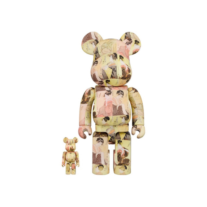 Оригинальный набор фигурок Bearbrick x The British Museum Kitagawa Utamaro (Toji zensei bijin-zoroi) 100% & 400% Set - 7см и 28см