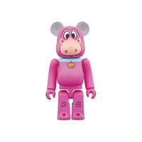 Bearbrick x The Flintstones Dino 100% and 400% Set Pink