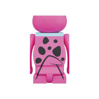 Bearbrick x The Flintstones Dino 100% and 400% Set Pink