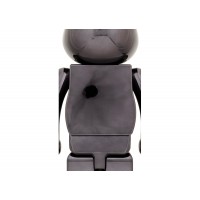 Bearbrick x The Rolling Stones Lips & Tongue 1000% Black Chrome Ver.