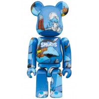 Bearbrick x The Smurfs (The Astrosmurf) 100% & 400% Set Blue