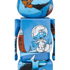 Bearbrick x The Smurfs (The Astrosmurf) 100% & 400% Set Blue