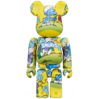 Bearbrick x The Smurfs (The Purple Smurfs) 100% & 400% Set Yellow