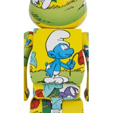 Bearbrick x The Smurfs (The Purple Smurfs) 1000% Yellow