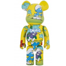 Большая фигурка (70см) Bearbrick x The Smurfs (The Purple Smurfs) 1000% Yellow
