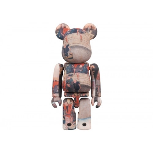 Оригинальный набор фигурок Bearbrick x Tokyo National Museum Hiroshige Utagawa (Fifty-three Stations of the Tokaido) Nihonbashi 100% & 400% Set - 7см и 28см