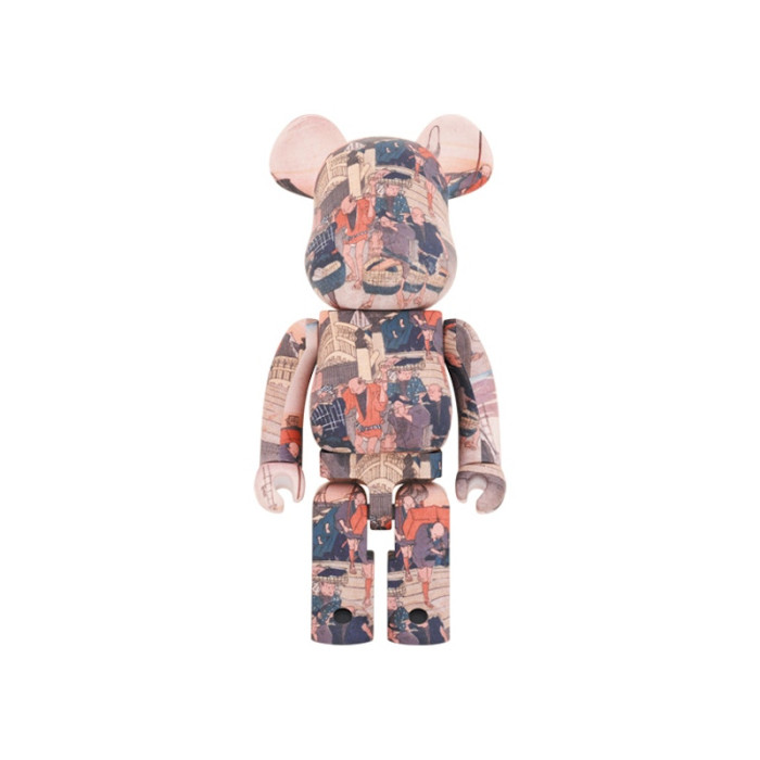 Оригинальная большая фигурка Bearbrick x Tokyo National Museum Hiroshige Utagawa (Fifty-three Stations of the Tokaido) Nihonbashi 1000% - 70см