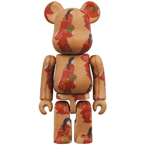 Оригинальный набор фигурок Bearbrick x Tokyo National Museum Moronobu Hishikawa (Beauty Looking Back) 100% & 400% Set - 7см и 28см