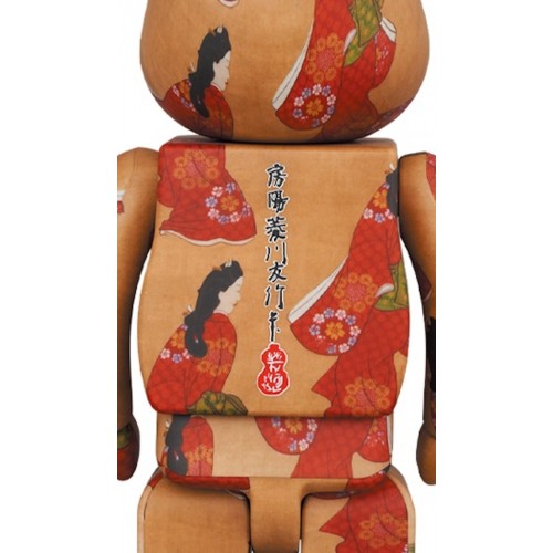Оригинальный набор фигурок Bearbrick x Tokyo National Museum Moronobu Hishikawa (Beauty Looking Back) 100% & 400% Set - 7см и 28см