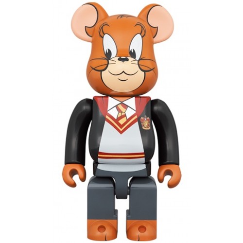 Оригинальная большая фигурка Bearbrick x Tom and Jerry: Jerry in Hogwarts House Robe 1000% - 70см