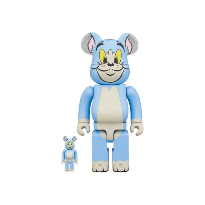 Оригинальный набор фигурок Bearbrick x Tom and Jerry (Tom) Classic Color 100% & 400% Set - 7см и 28см