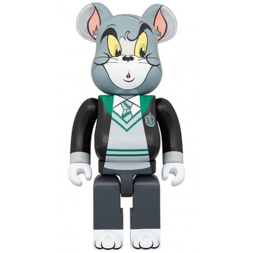 Оригинальная большая фигурка Bearbrick x Tom and Jerry: Tom in Hogwarts House Robe 1000% - 70см