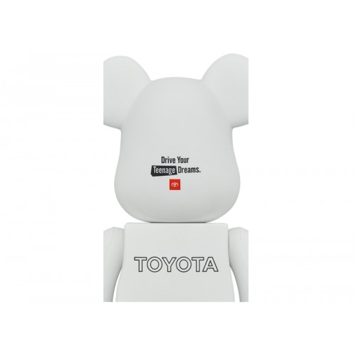 Оригинальный набор фигурок Bearbrick x Toyota (Drive Your Teenage Dreams.) 100% & 400% Set White - 7см и 28см