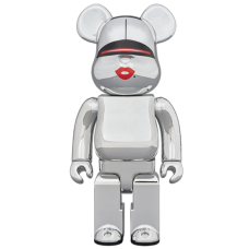 Bearbrick x Tyga x Hajime Sorayama 100% & 400% Set Silver
