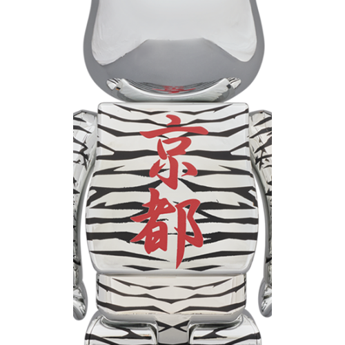 Оригинальный набор фигурок Bearbrick x Tyga x Hajime Sorayama 100% & 400% Set Silver - 7см и 28см