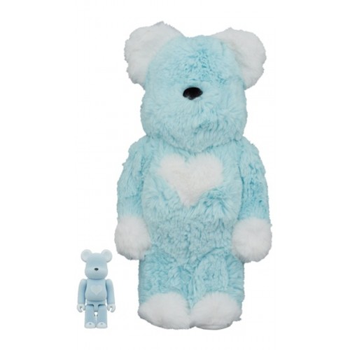 Оригинальный набор фигурок Bearbrick x Valmuer 100% & 400% Set Blue - 7см и 28см