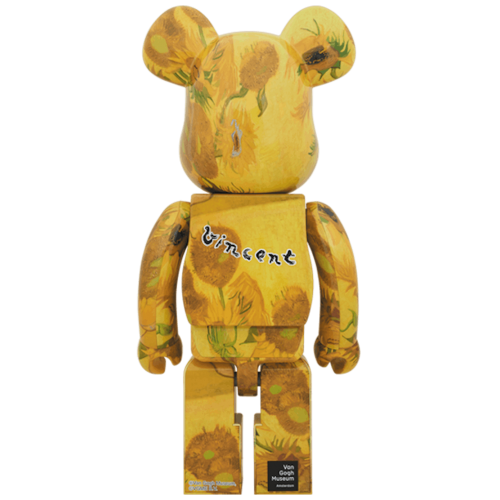 Оригинальная большая фигурка Bearbrick x Van Gogh Museum Sunflowers 1000% Yellow - 70см