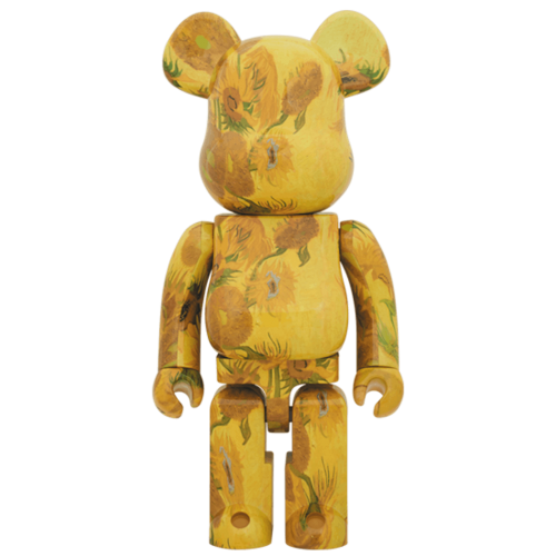 Оригинальная большая фигурка Bearbrick x Van Gogh Museum Sunflowers 1000% Yellow - 70см