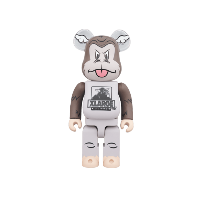 Оригинальная большая фигурка Bearbrick XLARGE x D*Face 1000% Gray Multicolor - 70см