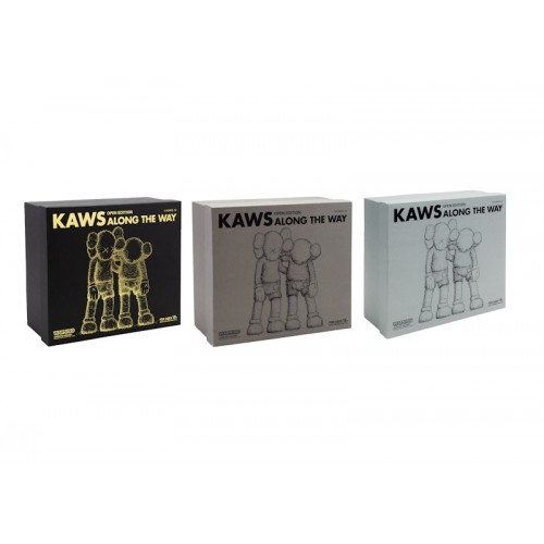 Фигурка KAWS Along The Way Vinyl Figure Black/Brown/Grey Set