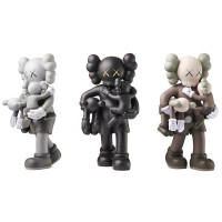 KAWS Clean Slate Vinyl Figure Grey/Black/Brown Set