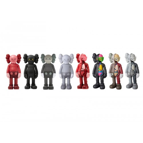 KAWS Companion Flayed Open Edition & Companion Open Edition Vinyl Figure Black/Blush/Brown/Grey Set
