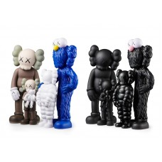 KAWS Family Vinyl Figures Set Brown/White/Blue/Black