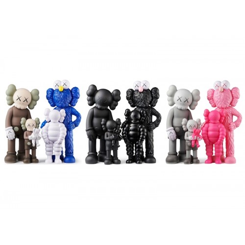 Фигурка KAWS Family Vinyl Figures Set Brown/Blue/White/Black/Grey/Pink