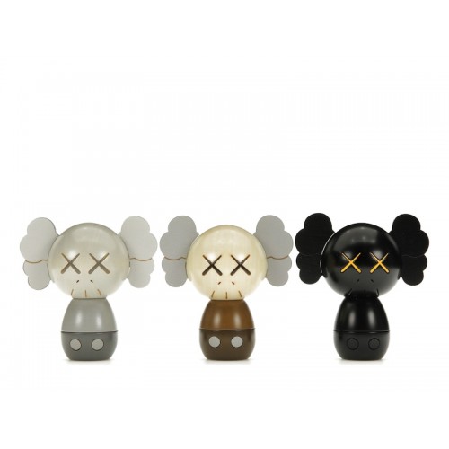 KAWS HOLIDAY JAPAN Kokeshi Doll Set of 3 (Edition of 1,000) Multicolor