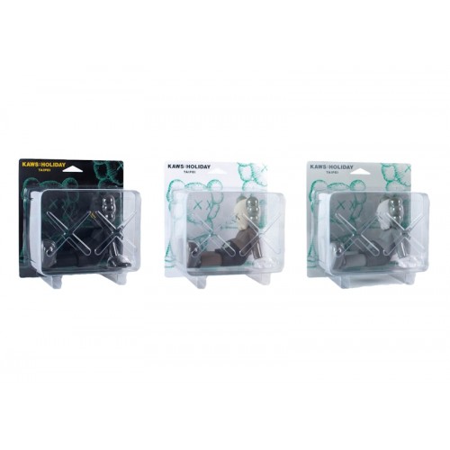 Фигурка KAWS Holiday Taipei Vinyl Figure Black/Brown/Grey Set