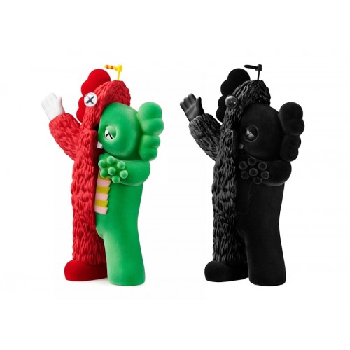 Фигурка KAWS KACHAMUKKU Vinyl Figure Green/Red & Black Set