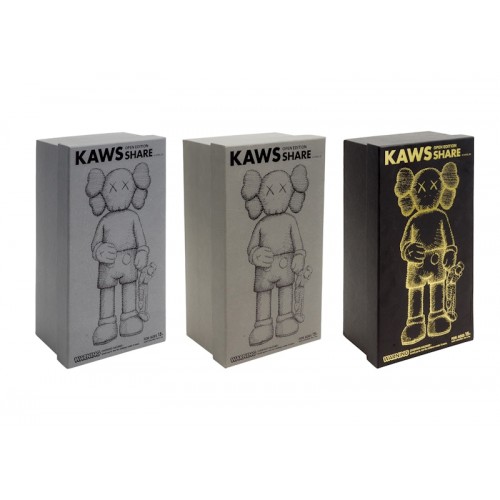 Фигурка KAWS Share Vinyl Figure Black/Brown/Grey Set