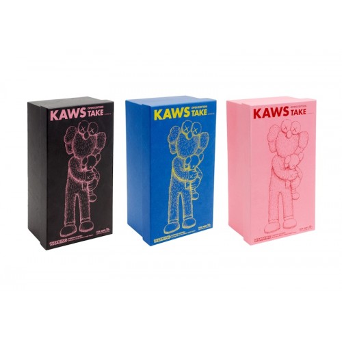 Фигурка KAWS Take Vinyl Figure Black/Blue/Pink Set