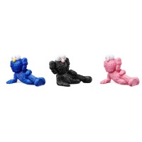KAWS TIME OFF Vinyl Figure Set Blue/Black/Pink