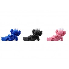 KAWS TIME OFF Vinyl Figure Set Blue/Black/Pink